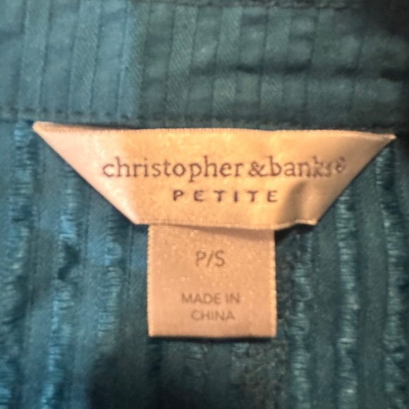 Women's Teal Christopher & Banks Light Jacket - Picture 3 of 5